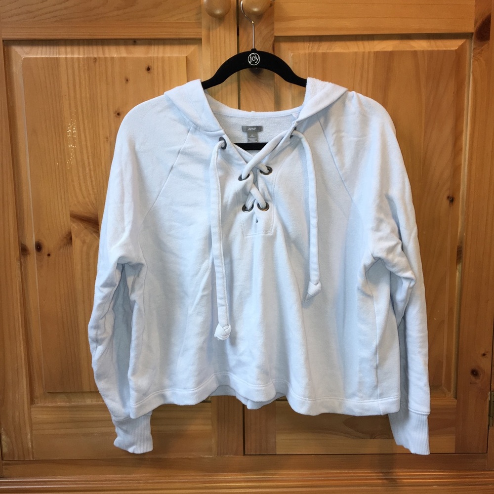 Oversized tie up sweatshirt